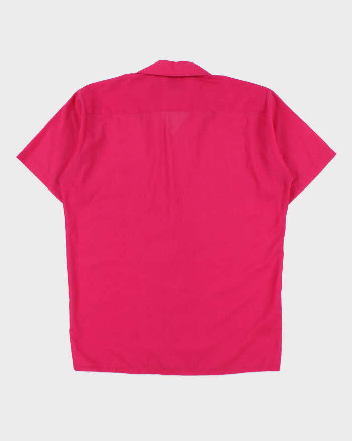 Vintage 1970s Gold Crest By Darby Fuchsia Perma Press Short Sleeve Shirt - M