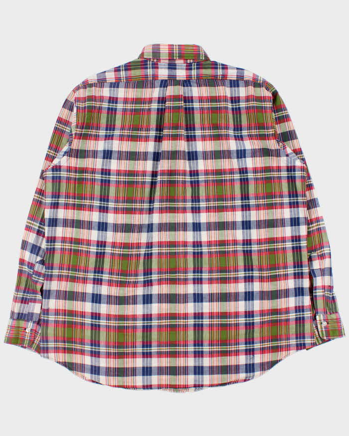 Vintage 1980s Boshard & Doughty Hand Woven Indian Madras Made In USA Long Sleeve Shirt - XL