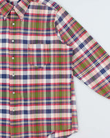 Vintage 1980s Boshard &amp; Doughty Hand Woven Indian Madras Made In USA Long Sleeve Shirt - XL