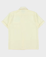 DSWT Vintage 1970s The Californian Cream Made In Japan Striped Trim Short Sleeve Shirt - M