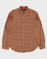 Vintage 1990s Ralph Lauren Tartan Plaid Classic Fit Long Sleeve Shirt - L
