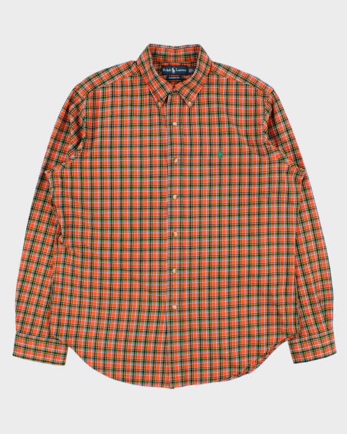 Vintage 1990s Ralph Lauren Tartan Plaid Classic Fit Long Sleeve Shirt - L