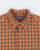 Vintage 1990s Ralph Lauren Tartan Plaid Classic Fit Long Sleeve Shirt - L