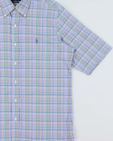 Vintage Ralph Lauren Performance Plaid Short Sleeve Shirt - S