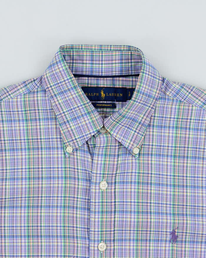 Vintage Ralph Lauren Performance Plaid Short Sleeve Shirt - S