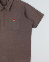 Vintage 1970s Ben Davis Cotton Canvas Made In USA Quarter-Zip Short Sleeve Utility Shirt - XL