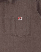 Vintage 1970s Ben Davis Cotton Canvas Made In USA Quarter-Zip Short Sleeve Utility Shirt - XL