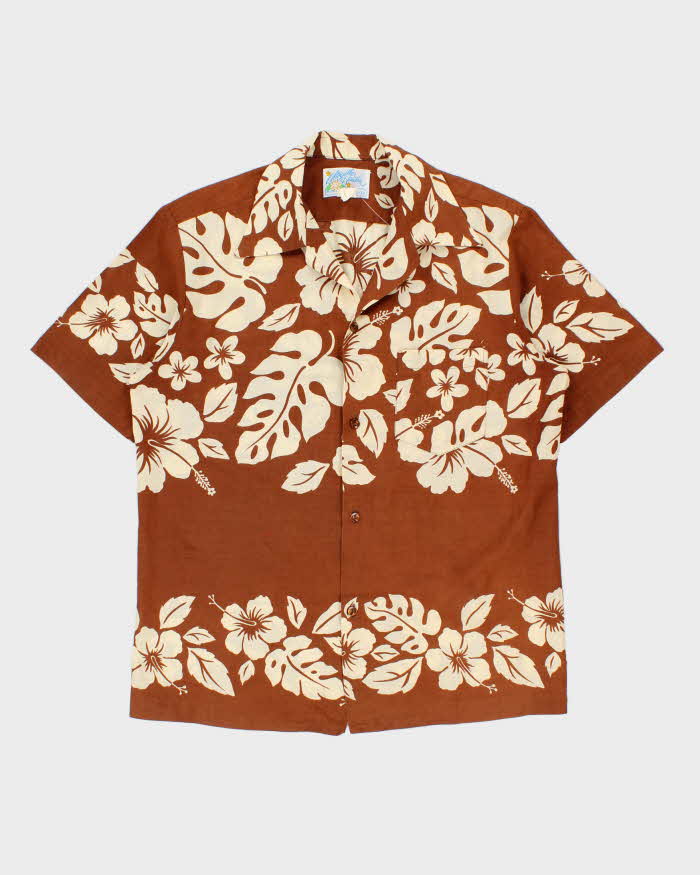 Vintage 1970s Mark Christopher Altogether Hawaii Hand Stitched Made In USA Hawaiian Aloha Shirt - L