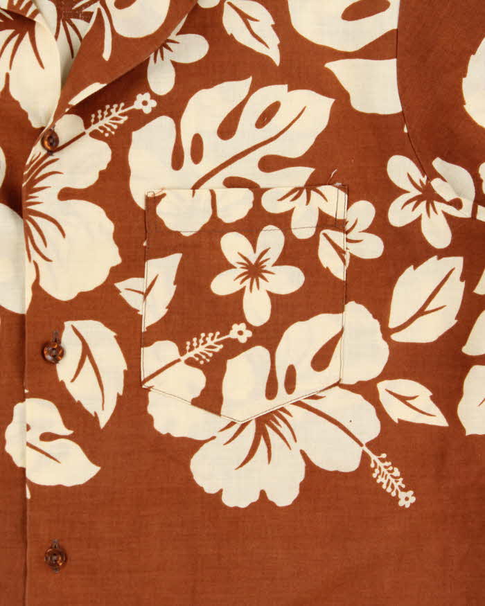 Vintage 1970s Mark Christopher Altogether Hawaii Hand Stitched Made In USA Hawaiian Aloha Shirt - L