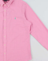 Vintage Polo Ralph Lauren Gingham Check Slim Fit Long Sleeve Shirt - XL