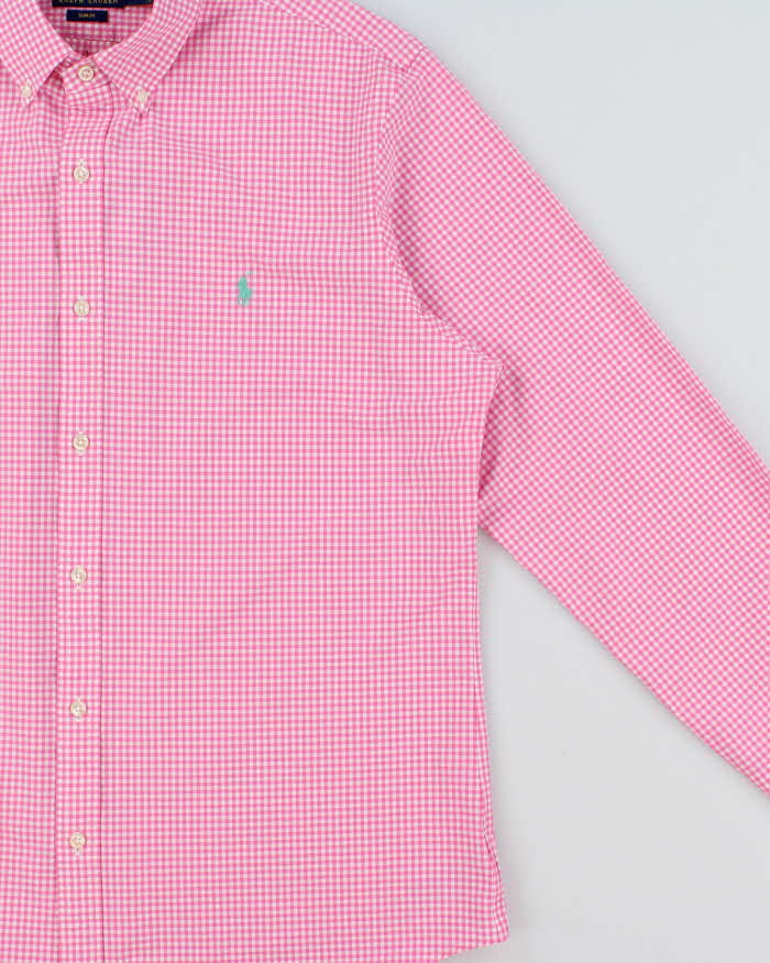 Vintage Polo Ralph Lauren Gingham Check Slim Fit Long Sleeve Shirt - XL