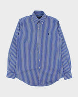 Vintage Y2K 00s Ralph Lauren Striped Classic Pony Custom Fit Long Sleeve Shirt - S