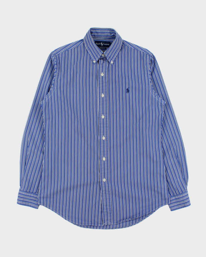 Vintage Y2K 00s Ralph Lauren Striped Classic Pony Custom Fit Long Sleeve Shirt - S