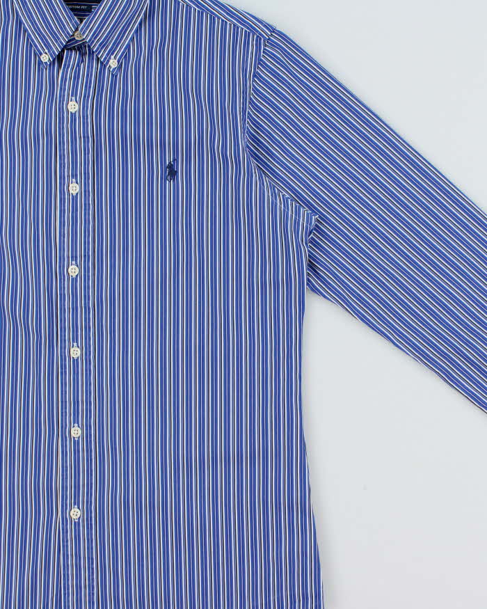 Vintage Y2K 00s Ralph Lauren Striped Classic Pony Custom Fit Long Sleeve Shirt - S