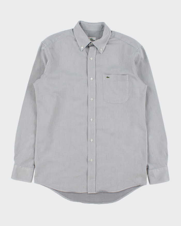 Vintage Y2K 00s Lacoste Classic Croc Regular Fit Long Sleeve Poplin Shirt - M
