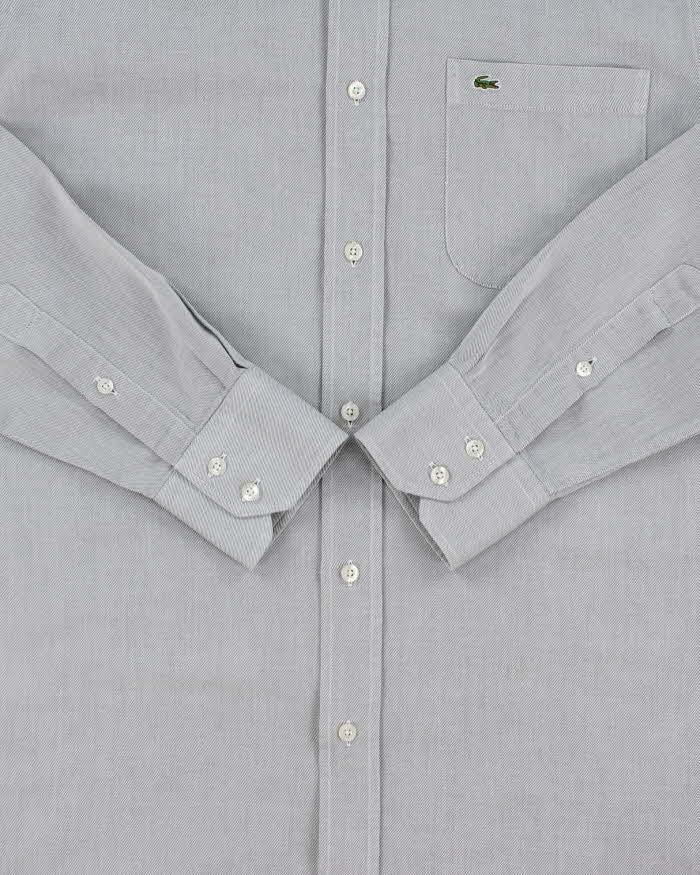 Vintage Y2K 00s Lacoste Classic Croc Regular Fit Long Sleeve Poplin Shirt - M