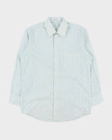 Vintage 1980s Givenchy Monsieur Striped Embroidered Pocket Logo Long Sleeve Shirt - S