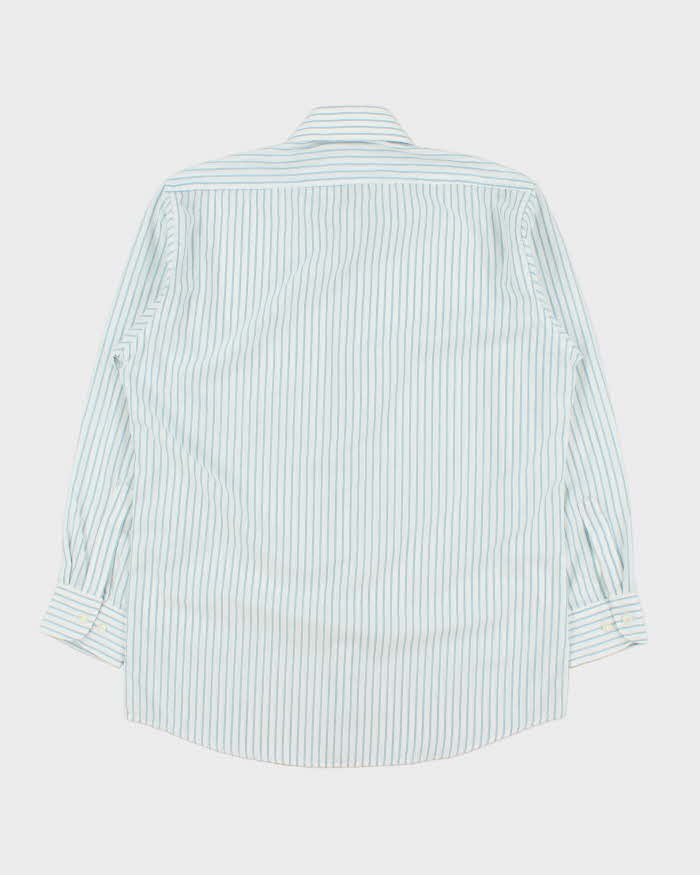 Vintage 1980s Givenchy Monsieur Striped Embroidered Pocket Logo Long Sleeve Shirt - S