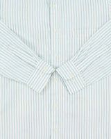 Vintage 1980s Givenchy Monsieur Striped Embroidered Pocket Logo Long Sleeve Shirt - S