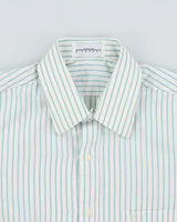 Vintage 1980s Givenchy Monsieur Striped Embroidered Pocket Logo Long Sleeve Shirt - S