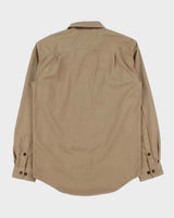 Vintage Carhartt Khaki Rugged Flex Rigby Duck Canvas Relaxed Fit Long Sleeve Utility Shirt - S
