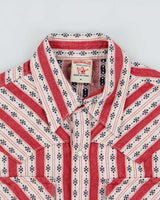 Vintage True Religion Pattern Striped Pearl Snap Button Denim Long Sleeve Western Shirt - M
