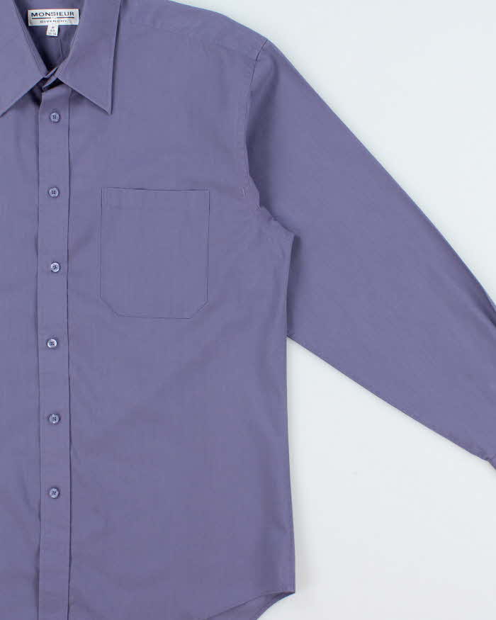 Vintage 1990s Givenchy Monsieur Violet Long Sleeve Dress Shirt - M