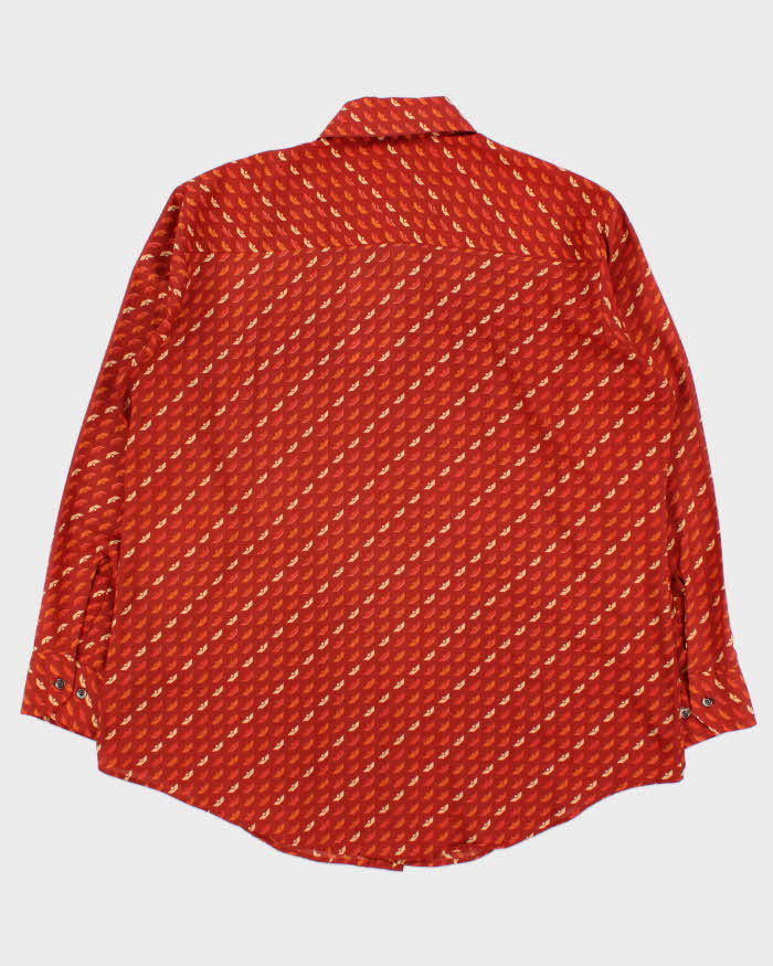 Vintage 1970s Hennessy By Van Heusen Patterned Long Sleeve Shirt - L