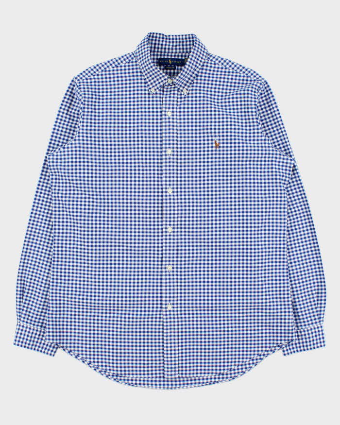 Vintage Ralph Lauren Gingham Check Classic Fit Long Sleeve Oxford Shirt - L