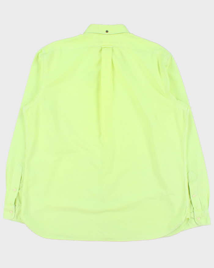 Vintage Y2K 00s Ralph Lauren Volt Green Custom Fit Long Sleeve Pocket Shirt - XL