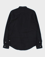 Vintage Edwin Memphis Black Pearl Snap Button Long Sleeve Denim Western Shirt - L