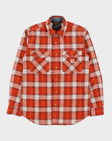 Vintage Carhartt Plaid Rugged Flex Snap Button Relaxed Fit Long Sleeve Western Shirt - S