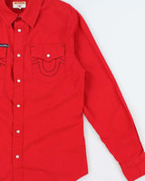 Vintage Y2k 2000s True Religion Western Snap Button Long Sleeve Shirt - S