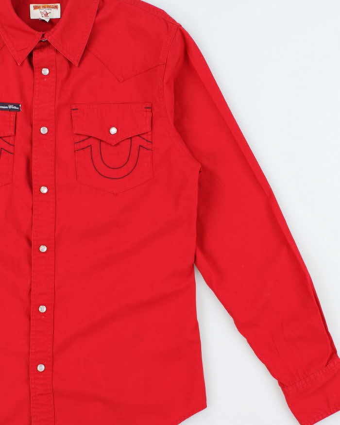 Vintage Y2k 2000s True Religion Western Snap Button Long Sleeve Shirt - S