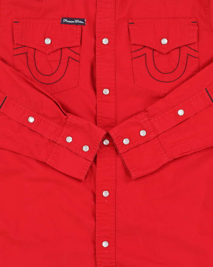 Vintage Y2k 2000s True Religion Western Snap Button Long Sleeve Shirt - S