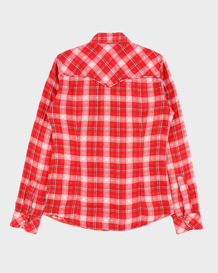 Vintage Nudie Jeans Soft Cotton Plaid Snap Button Long Sleeve Western Shirt - M