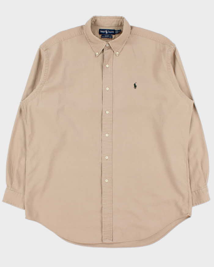 Vintage 1990s Ralph Lauren Khaki Blake Long Sleeve Shirt - L