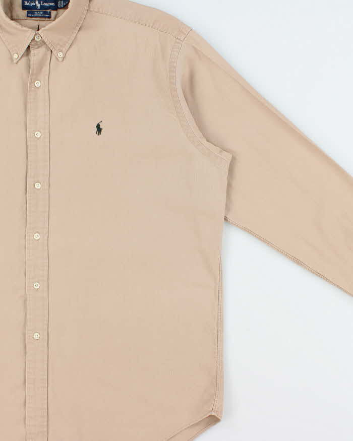 Vintage 1990s Ralph Lauren Khaki Blake Long Sleeve Shirt - L