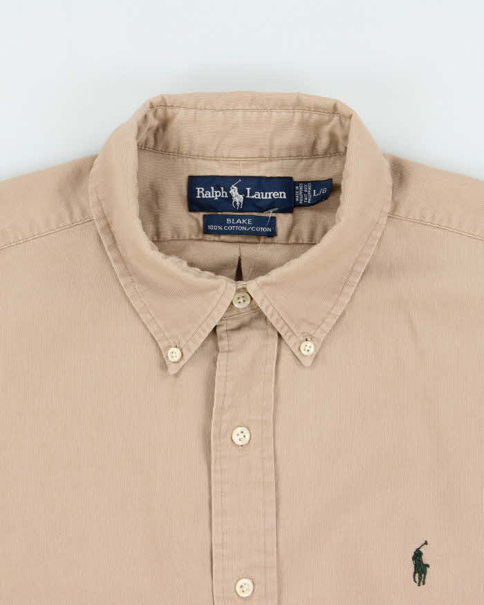 Vintage 1990s Ralph Lauren Khaki Blake Long Sleeve Shirt - L
