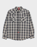 Vintage 1990s Element Checked Western Snap Button Long Sleeve Shirt - L