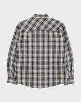 Vintage 1990s Element Checked Western Snap Button Long Sleeve Shirt - L