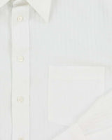 Vintage 1970s Christian Dior Monsieur Durable Press Striped Long Sleeve Dress Shirt - L