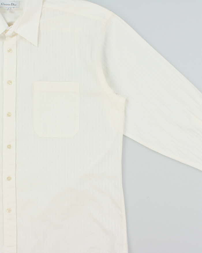 Vintage 1990s Christian Dior Striped Long Sleeve Dress Shirt - XL
