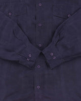 Vintage 1990s Club International Deep Purple Silk Long Sleeve Shirt - L