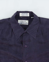 Vintage 1990s Club International Deep Purple Silk Long Sleeve Shirt - L