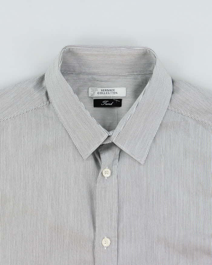 Vintage Versace Collection Striped Long Sleeve Shirt - M