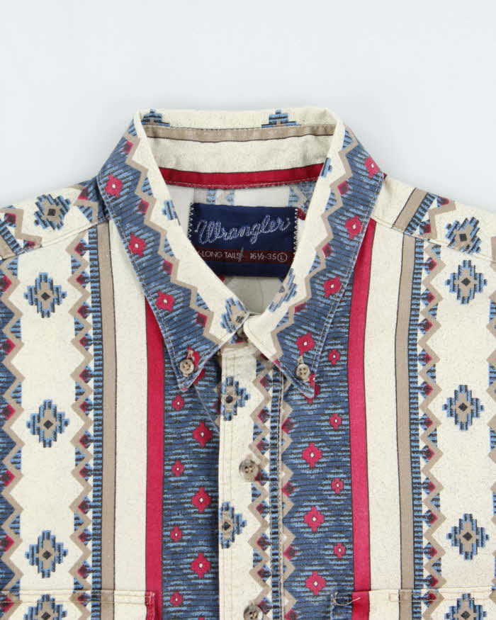 Vintage 1990s Wrangler X-Long Tails Western Shirt - L