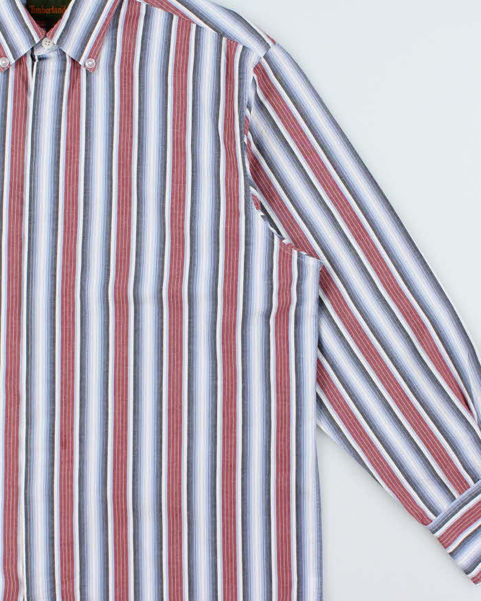 Vintage 1990s Timberland Oversized Stripe Long Sleeve Shirt - L