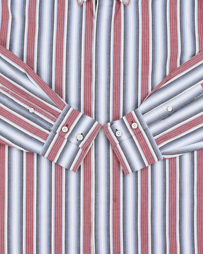 Vintage 1990s Timberland Oversized Stripe Long Sleeve Shirt - L