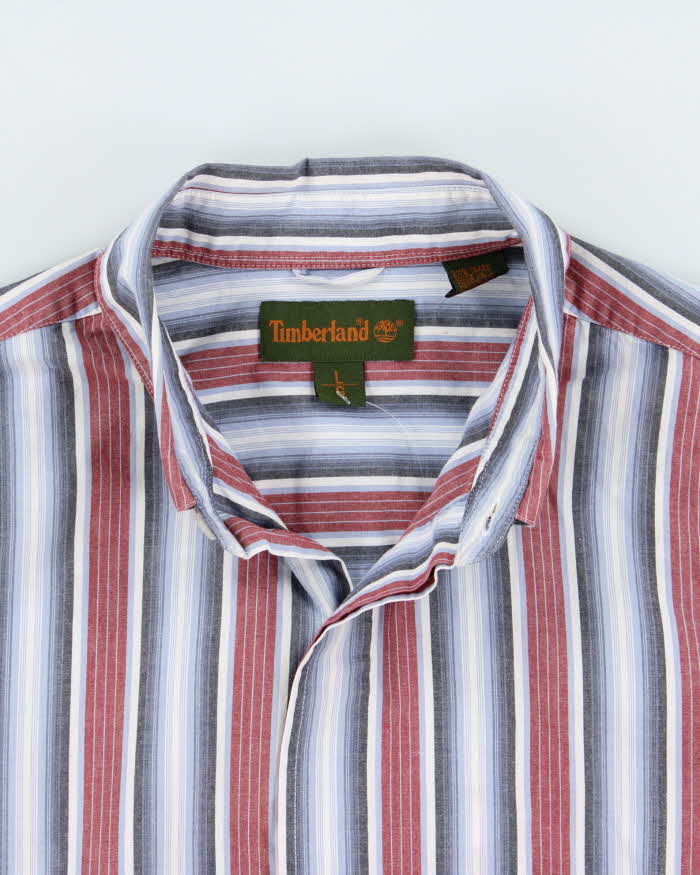 Vintage 1990s Timberland Oversized Stripe Long Sleeve Shirt - L